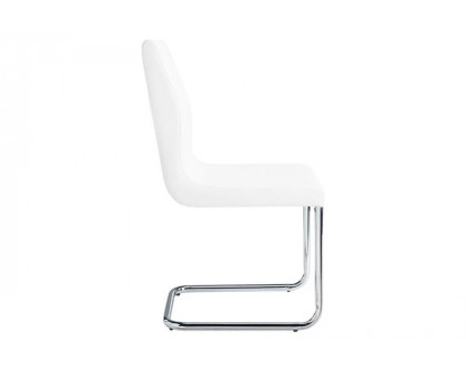 ACME - Palton Side Chair (Set-2) in White/Chrome