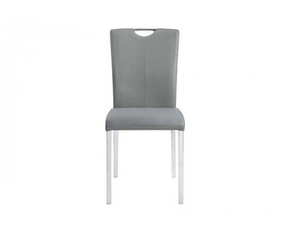 ACME - Pagan Side Chair (Set-2) in Gray/Chrome