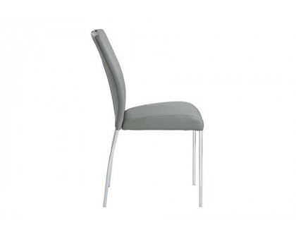 ACME - Pagan Side Chair (Set-2) in Gray/Chrome