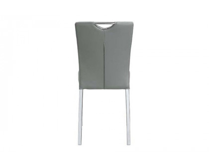 ACME - Pagan Side Chair (Set-2) in Gray/Chrome