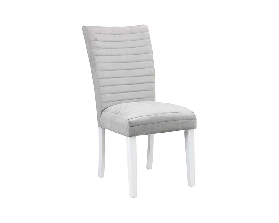 ACME - Elizaveta Side Chair (Set-2) in Gray/White High Gloss