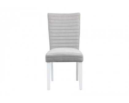 ACME - Elizaveta Side Chair (Set-2) in Gray/White High Gloss