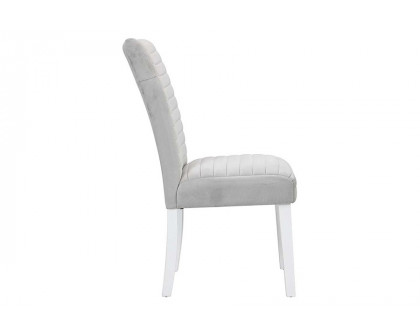 ACME - Elizaveta Side Chair (Set-2) in Gray/White High Gloss