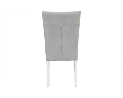 ACME - Elizaveta Side Chair (Set-2) in Gray/White High Gloss