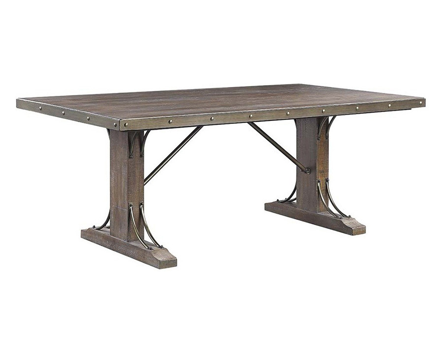 ACME - Raphaela Dining Table in Weathered Cherry