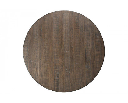 ACME - Raphaela Round Dining Table in Weathered Cherry