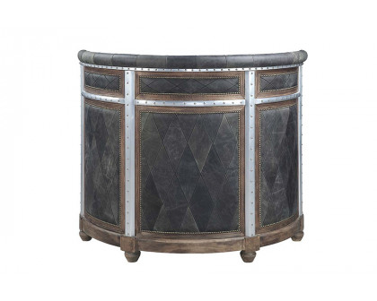 ACME - Rahma Bar Table in Antique Ebony/Aluminum