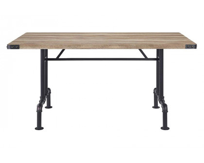 ACME - Edina Dining Table in Oak/Sandy Black