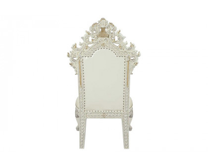 ACME - Adara Side Chair (Set-2) in Pearl White/Antique White