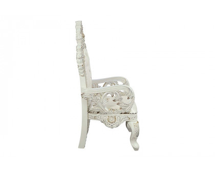 ACME - Adara Arm Chair (Set-2) in Pearl White/Antique White