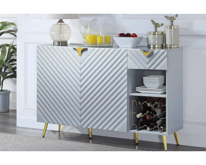 ACME Gaines Server - Gray High Gloss Finish