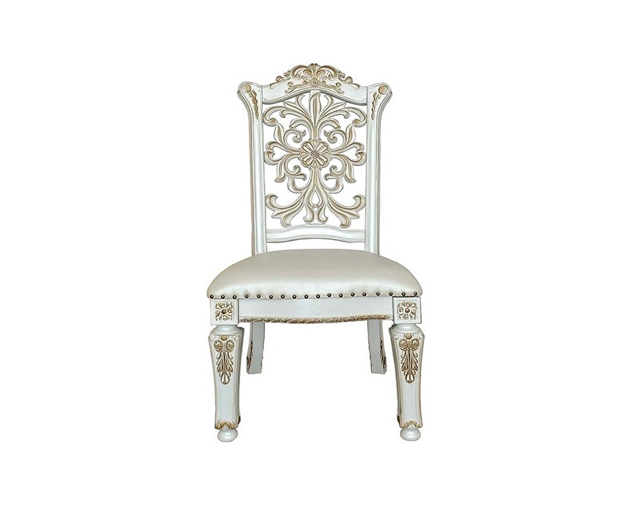 ACME Vendom Side Chair Set of 2 - Antique Pearl Finish DN01347