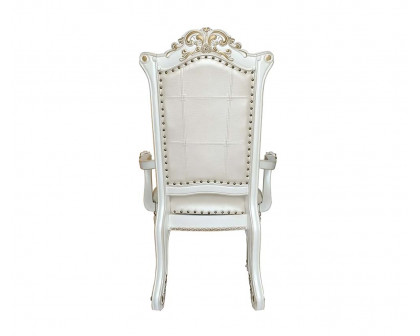 ACME Vendome Arm Chair(Set-2) - Antique Pearl