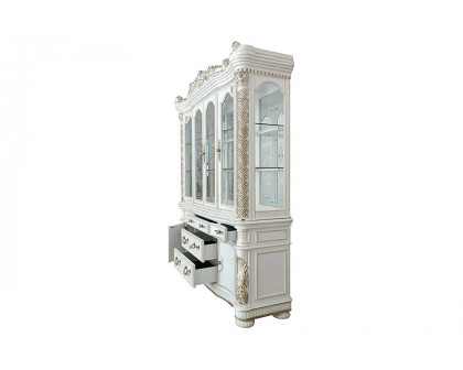 ACME - Vendome Buffet & Hutch in Antique Pearl