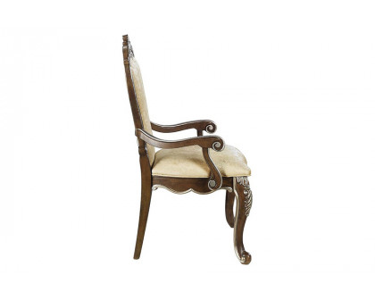 ACME - Latisha Arm Chair (Set-2) in Antique Oak