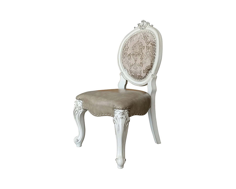 ACME Versailles Side Chair Set of 2 - Bone White Finish