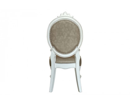 ACME Versailles Side Chair Set of 2 - Bone White Finish