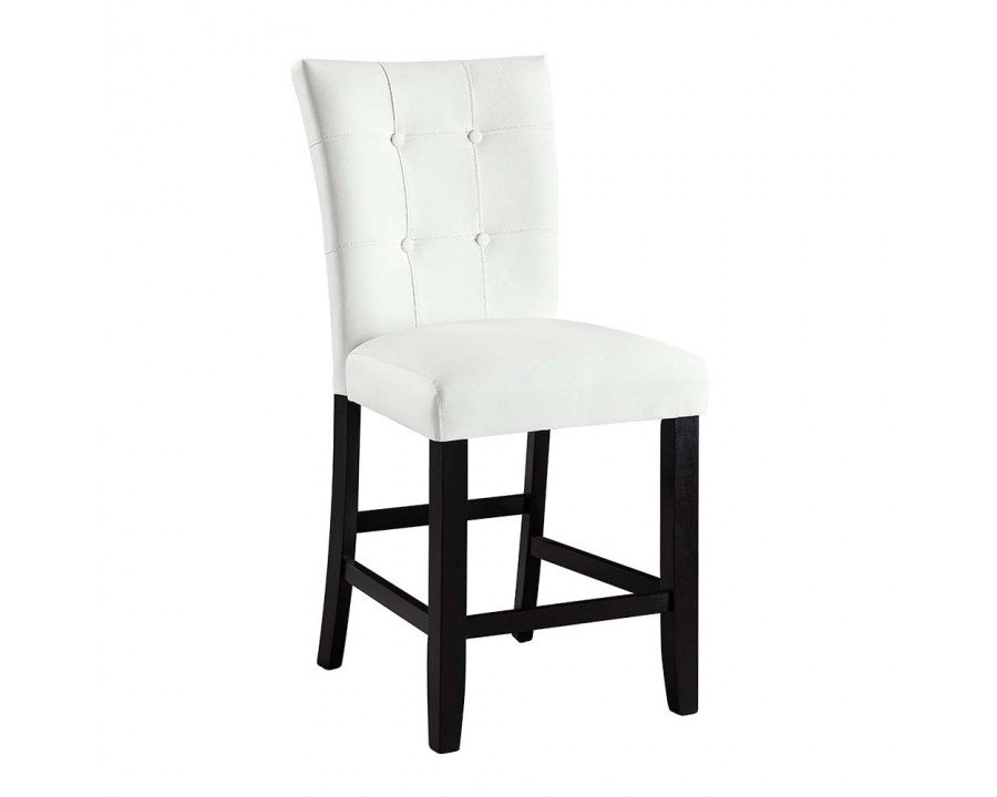 ACME - Hussein Counter Height Chair (Set of 2) in White/Black