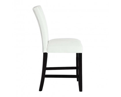 ACME - Hussein Counter Height Chair (Set of 2) in White/Black