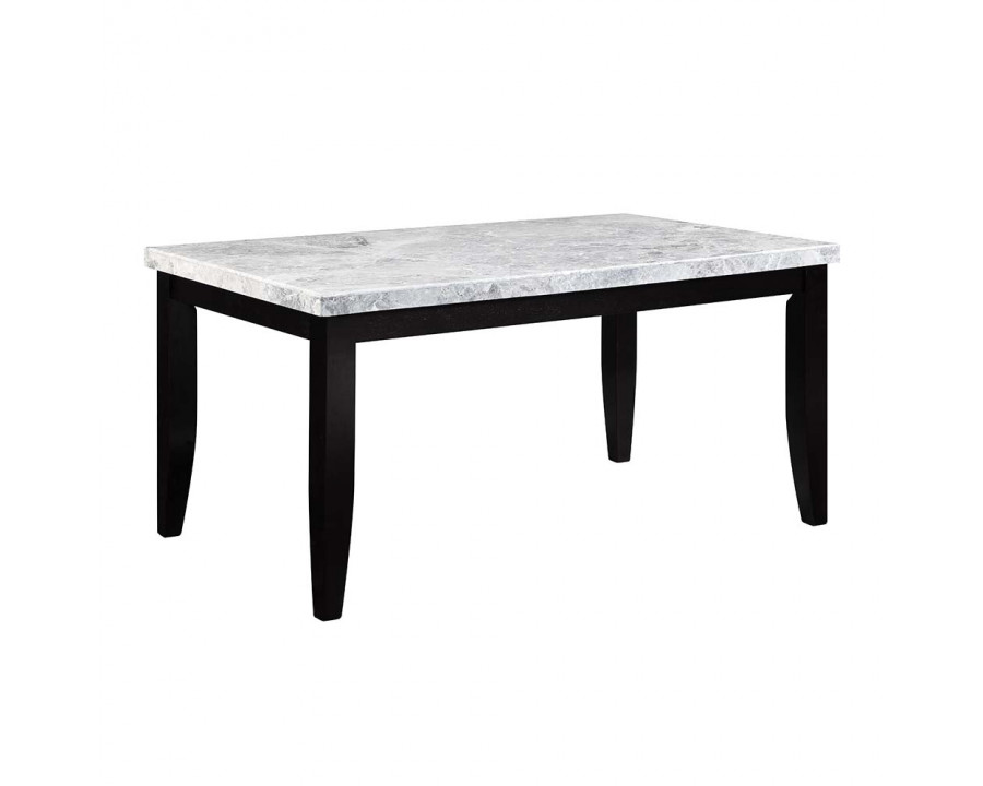 ACME - Hussein Dining Table with Marble Top in Natural Marble Top/Black