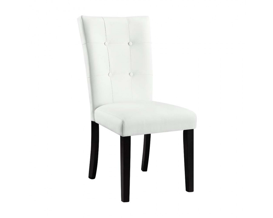 ACME - Hussein Side Chair (Set of 2) in White/Black