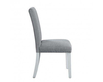 ACME - Lanton Side Chair (Set of 2) in Gray Linen/Antique White