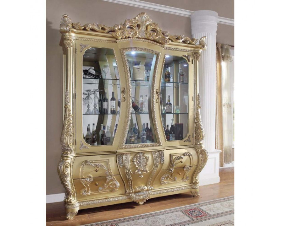 ACME - Cabriole Curio in Gold