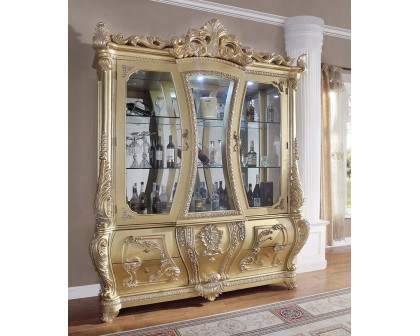 ACME - Cabriole Curio in Gold