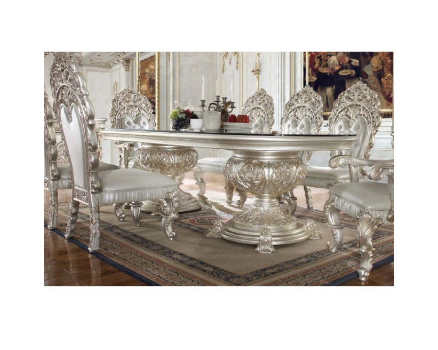 ACME - Sandoval Dining Table in Champagne