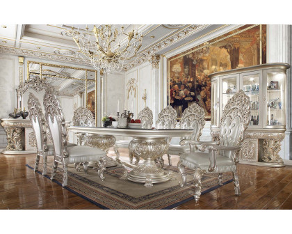 ACME - Sandoval Dining Table in Champagne