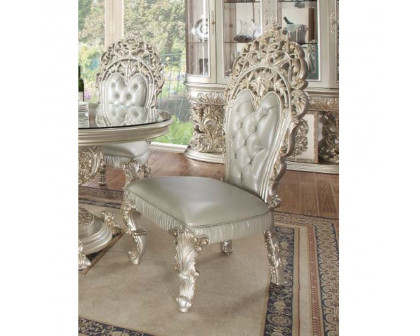 ACME - Sandoval Side Chair (Set of 2) in Beige/Champagne