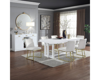 ACME - Paxley Dining Table in White High Gloss