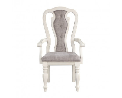 ACME - Florian Arm Chair (Set of 2) in Gray Antique White