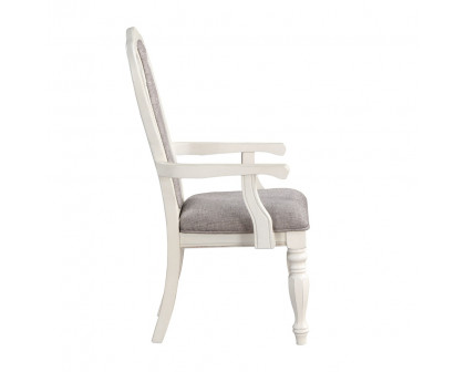 ACME - Florian Arm Chair (Set of 2) in Gray Antique White