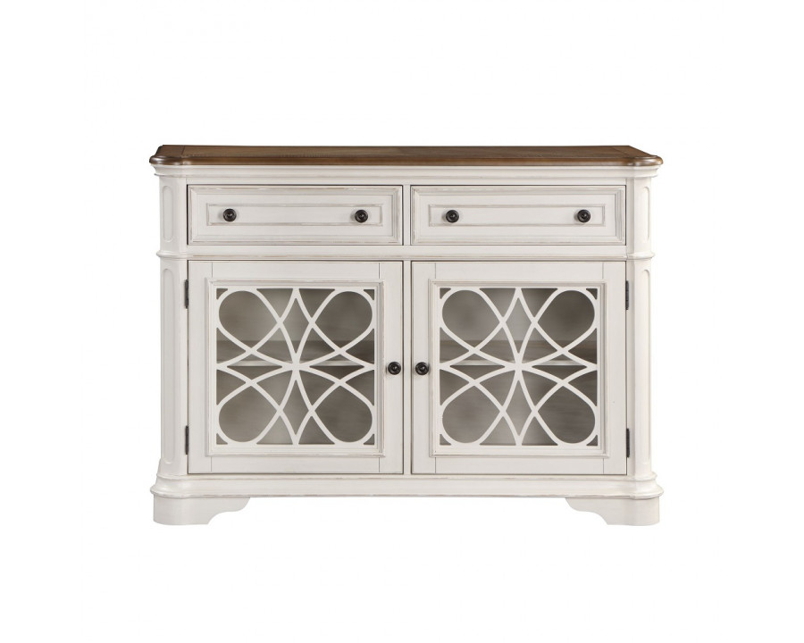 ACME - Florian Server in Antique White/Oak