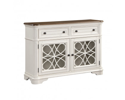 ACME - Florian Server in Antique White/Oak