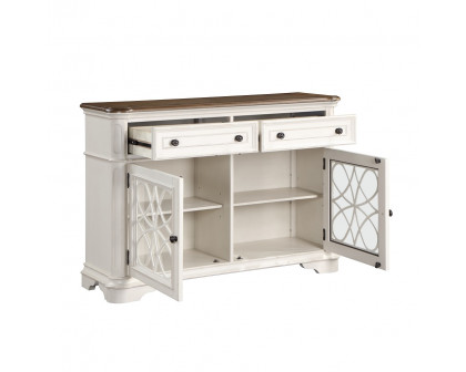 ACME - Florian Server in Antique White/Oak