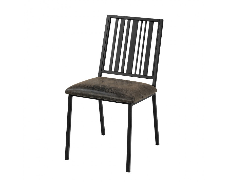 ACME - Zudora Side Chair (Set of 2) in Synthetic/Black