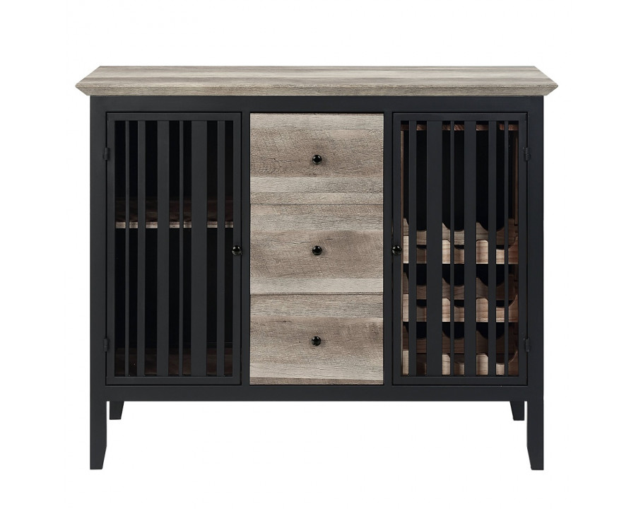 ACME - Zudora Server in Antique Oak/Sandy Black