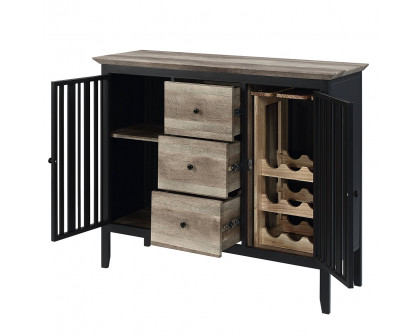 ACME - Zudora Server in Antique Oak/Sandy Black