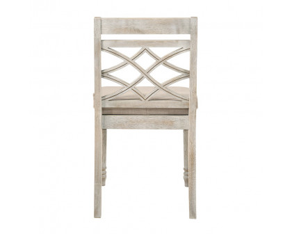 ACME - Cillin Side Chair (Set of 2) in Walnut/Antique White