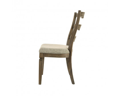 ACME - Parfield Side Chair (Set of 2) in Weathered Oak