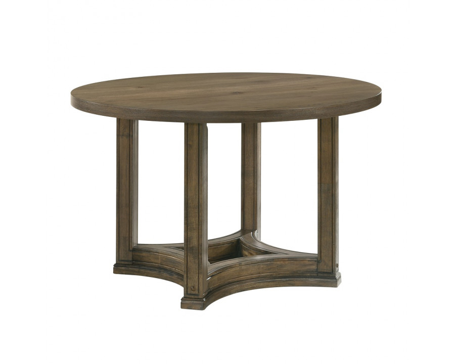 ACME - Parfield Round Dining Table in Weathered Oak