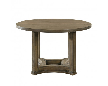 ACME - Parfield Round Dining Table in Weathered Oak