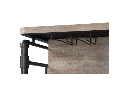 ACME - Edina Counter Height Table in Antique Oak/Sandy Gray