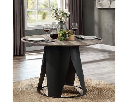 ACME - Zudora Dining Table in Antique Oak/Black (DN01948)