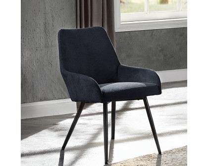 ACME - Zudora Side Chair (Set of 2) in Black Linen