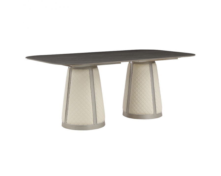 ACME - Kasa Dining Table in Sintered Stone Top/Champagne