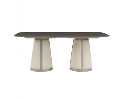 ACME - Kasa Dining Table in Sintered Stone Top/Champagne