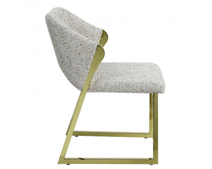 ACME Galdesa Side Chair - Teddy Sherpa/Mirrored Gold